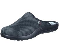 Fly Flot Pantolette Herren 220063 – Rautenmuster, leichte Sohle – Schwarz Größe 41