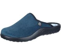 Fly Flot Herren Hausschuh Pantoffel mit Rauten Muster und Leichter Sohle 220063, Größe:44 EU, Farbe:Blau