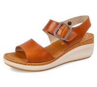 Fly Flot Mazzarrone, Damen Leder, offen mit Riemen, Innensohle, erhöhte Ferse Schiebe-Sandalen, 39 EU