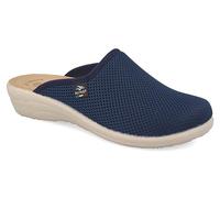 Fly Flot T4368 Fe Blau Damen Hausschuhe Made in Italy Echtes Leder Antischock Stoff, blau, 41 EU