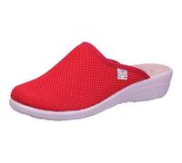 Fly Flot T4368 Fe Blau Damen Hausschuhe Made in Italy Echtes Leder Antischock Stoff, rot, 39 EU