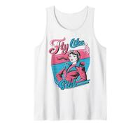 Fly Like A Girl, Flugzeugpilotin, Co-Pilot, Damen, Mädchen Tank Top