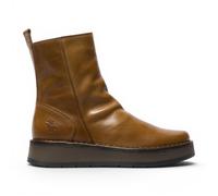 Fly London Damen beige Leder-Reißverschluss-Plateau-Stiefel - RENO053FLY EU 38