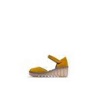 Fly London Damen-Keilsandalen BISO305FLY aus gelbem Wildleder EU40