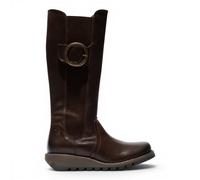 Fly London Damen braune Lederstiefel kniehoch - SOIF361 EU 37