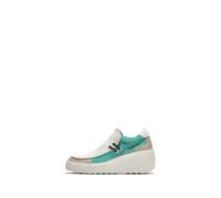 Fly London Damen DAVY667FLY Sneaker, Silver/White/Spearmint, 39 EU