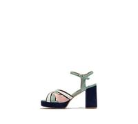 Fly London Damen EZUI240FLY Sandal, Spearmint/Pale PINK/Black/White, 37 EU