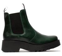 Fly London Damen MEDI789 Chelsea-Stiefel mit Keilabsatz, Leder, Plateaustiefeletten, Petrolgrün EU 39/UK 6