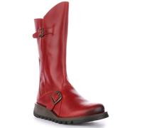 Fly London Damen Red Mes 2 Lederstiefel-UK 5