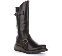 Fly London Stiefel Leder 37, EURO-Größen schwarz Damen Reißverschlussstiefel 37, EURO-Größen schwarz