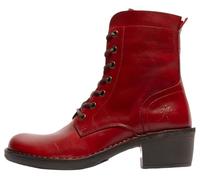 Schnürstiefelette FLY LONDON "Fly London Stiefelette Leder", Damen, Gr. 37, rot, Leder, casual, Schuhe (16847560-37) rot