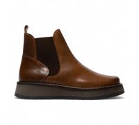 Fly London Damen RAWI131 Chelsea-Stiefel aus Leder zum Hineinschlüpfen, klassisch, bequem, Kamelbraun EU 43 / UK 9
