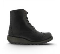 Fly London Damen Schwarze Leder-Schnürstiefel - SARL069 EU40