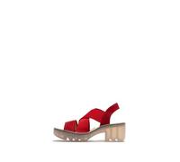 High-Heel-Stiefelette FLY LONDON "Fly London Sandalen Leder", Damen, Gr. 39, rot, beige, Leder, Schuhe (95306008-39) rot, beige