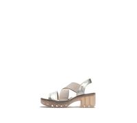 Fly London Damen TAJI502FLY Sandal, Silver, 39 EU