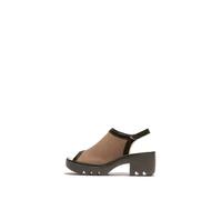 Fly London Damen TEIF577FLY Sandal, Taupe/Khaki, 39 EU