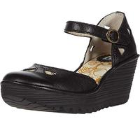 FLY London Damen Yuna Plateau, Schwarz Black 090, 40 EU