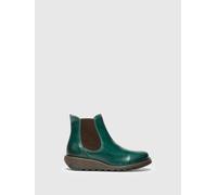 FLY London Damen Salv Chelsea Boots, Blau Petrol 006, 38 EU
