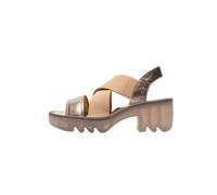High-Heel-Sandalette FLY LONDON "Fly London Sandalen Leder/Textil", Damen, Gr. 38, bronze, Leder, Textil, Schuhe (88749126-38) bronze