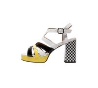 FLY London Sandalen Leder Weiß/Schwarz - 36