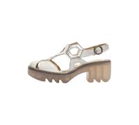 FLY London Sandalen Nappaleder Weiß/Silber - 38