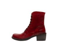 Schnürstiefelette FLY LONDON "Fly London Stiefelette Leder", Damen, Gr. 39, rot, Leder, casual, Schuhe (16847560-39) rot