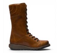 Fly London Women's braune Leder-Schnürstiefel für Kampf-Knöchel - STER768 US 39