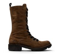 Fly London Women's Brown Leather Schnürstiefel mit Kampf-Knöchel - NOLE176 EU40