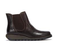 FLY London Damen Salv Chelsea Boots, Braun Dark Brown 001, 42 EU