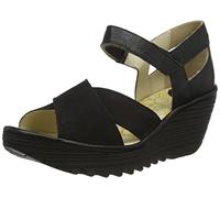 Fly London Damen Yent365fly Keilsandale, Schwarz, 41 EU