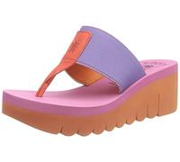 Fly London Damen Yomu725fly Sandale, Orange/Violett/Rosen, 38 EU