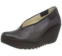 Keilpumps FLY LONDON "Fly London Pumps Leder", Damen, Gr. 42, schwarz, Leder, Schuhe (50580962-42) schwarz