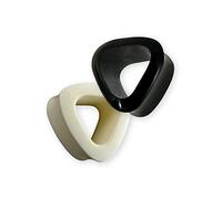 Fly Style 1 Stück Piercing Horn Ohr Tunnel Plug - Ohr Piercings - Acryl Ohr Plug - Piercing Schmuck, Grösse:20 mm, Farbwahl:schwarz