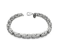Fly Style Byzantiner Königskette Armband Herren - Königsarmband Edelstahl silber poliert - 6mm breit, 18cm lang