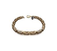 Fly Style Byzantiner Königskette Gold Edelstahl - Königsarmband Armband Herren 18 Karat vergoldete Kette - 6mm breit, 24cm lang