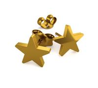 Fly Style Edelstahl Stern Ohrringe Ohrstecker - Kleine Sterne - Sternen Schmuck - Modeschmuck Ohrringe, Grösse:6 mm, Farbwahl:gold