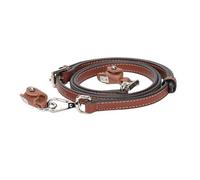 FLYAMAPIRIT Schultergurt für Longchamp Taschen, Damen, Ledergurt-Umrüstsatz, verstellbarer Ersatzgurt für Geldbörse, Handtaschen etc. (Cognac + Silberhaken, 1,2 cm breit)