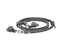 FLYAMAPIRIT Schultergurt für Longchamp Taschen, Damen, Ledergurt-Umrüstsatz, Verstellbarer Ersatzgurt für Geldbörse, Handtaschen etc. (Gungrau + Silberhaken, 0,9 cm breit)