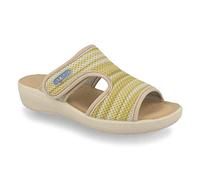 FlyFlot Damen Hausschuhe Klettverschluss Pantoffeln, Größe:41 EU, Farbe:Gelb