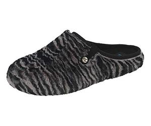 FlyFlot Damen Schuhe Hausschuhe Pantoffeln, Größe:40 EU, Farbe:Grau