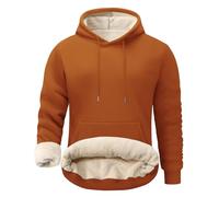 Flygo Herren Casual Fleece Sherpa Gefüttert Hoodie Winter Warm Pullover Kapuzen-Sweatshirt