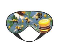 Flying Bees Gänseblümchen-Honig-Augenmaske, Schlafmaske für Männer und Frauen, 100% Verdunkelung, kein Druck auf die Augen, weich und atmungsaktiv