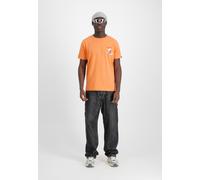 T-Shirt ALPHA INDUSTRIES "Alpha Industries Men - T-Shirts Flying Buzz SL T" Gr. M, orange (tangerine) Herren Shirts (97475260-M) tangerine