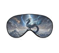 Flying Dragon Augenmaske für Damen & Herren, atmungsaktive & verstellbare Augenabdeckung, ultraweiche Schlafmaske, leichte Reise-Augenbinde für Flugzeug, Nickerchen, Nachtschlaf