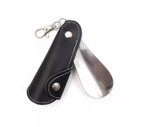 FLYIODFCXV Schuhlöffel, Tragbarer Schuhanzieher aus Metall und Leder for Zuhause, Unisex