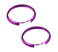 Flylin 2 Stück Abdeckung für Schlüsselanhänger, Schlüsselanhänger Trim Aluminiumlegierung für Schlüsselanhängerring Ersatz, Dekorativer Schlüssel für Auto R55 R56 R57 R58 R59 R60 R61 (Lila)