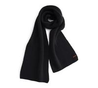 Flysluo Schal Damen Herren, Klassischer Gestrickter Loop Damen Herren Schal Winter Warm Lange Knit Scarf Strickschal Winterschal Feinstrick Unisex,Größe 185 x 35 cm，Schwarz