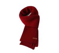 Flysluo Schal Damen Herren, Klassischer Gestrickter Loop Damen Herren Schal Winter Warm Lange Knit Scarf Strickschal Winterschal Feinstrick Unisex,Größe 185 x 35 cm，Burgunderrot
