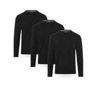 FM London 3er-Pack T Shirt Herren, Langarmshirt Herren - Bequeme Passform, Hochwertiger Stoff, Superweiche Baumwolle mit Rundhalsausschnitt