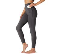 FM London High Waisted Leggings mit Taschen - herrlich weiche Leggings für Frauen in voller Länge und Capri-Designs Yogahosen oder Fitness-Leggings, Holzkohle (Magnet) Capri, S